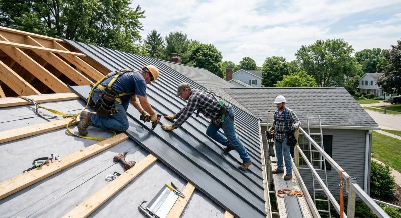 Aluminum Roof Installation in Rome, OH