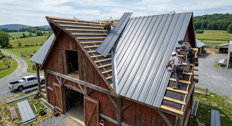 Barn Roof Installation in Ashtabula County, OH