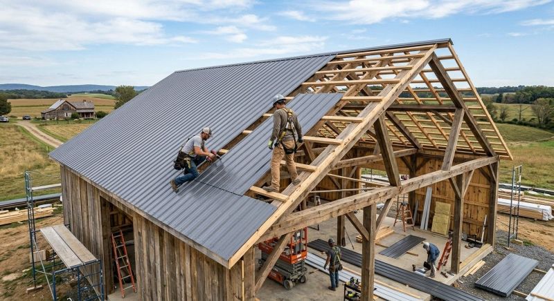 Barn Roof Installation in Ashtabula County, OH
