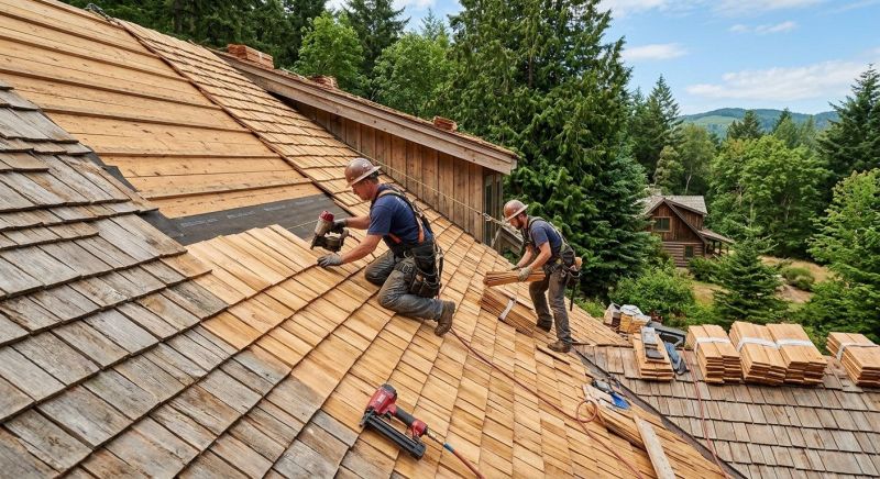 Cedar Roof Installation in Rome, OH