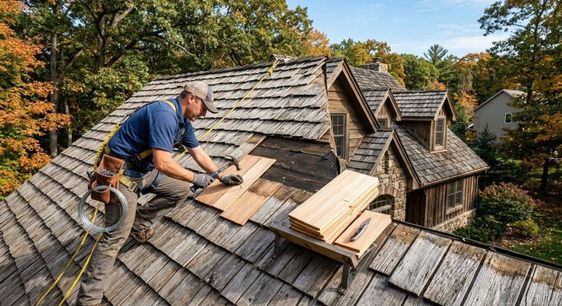 Cedar Shake Roof Repair in Ashtabula County, OH