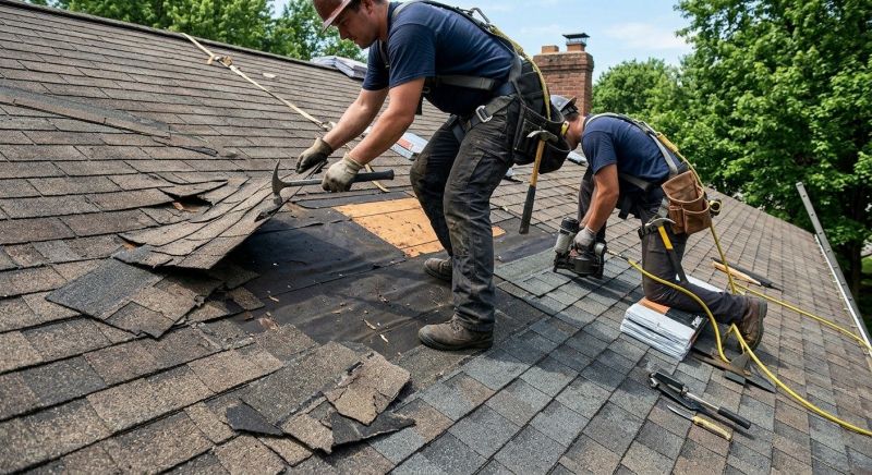 Damaged Roof Repair in Geneva, OH