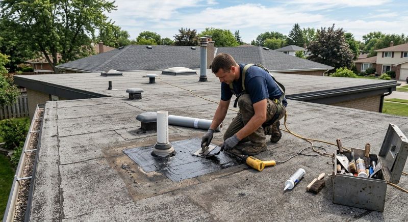 Flat Roof Repair in Jefferson, OH