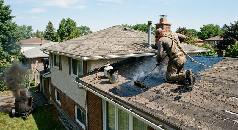 Flat Roof Tar Repair in Ashtabula County, OH