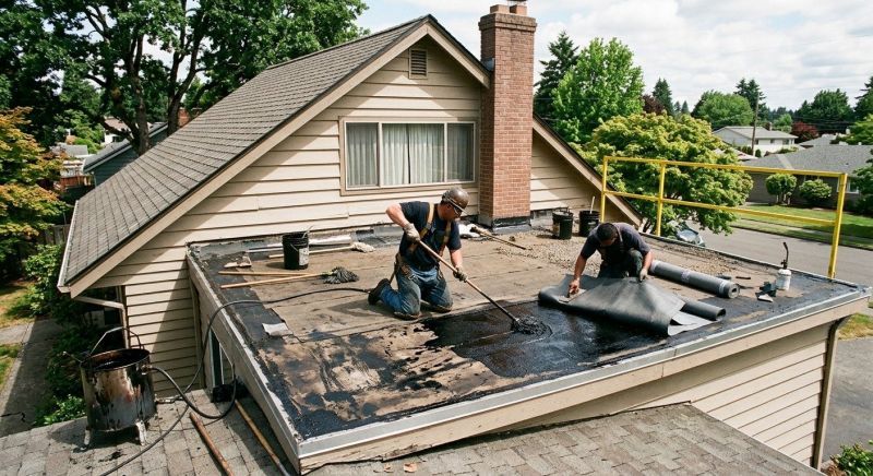 Flat Roof Tar Repair in Ashtabula County, OH