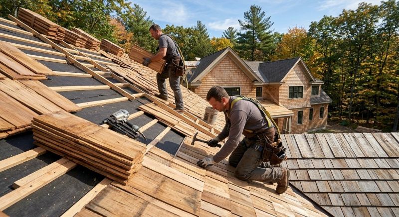 Natural Wood Roof Installation in Ashtabula County, OH