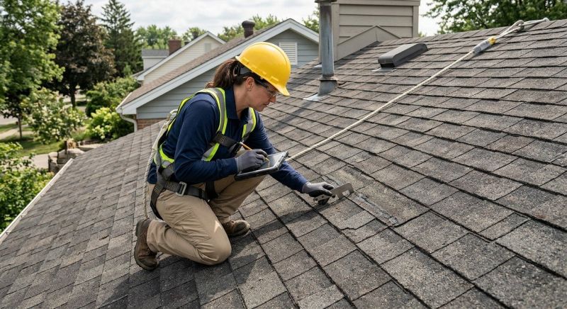 Roof Damage Inspection in Andover, OH