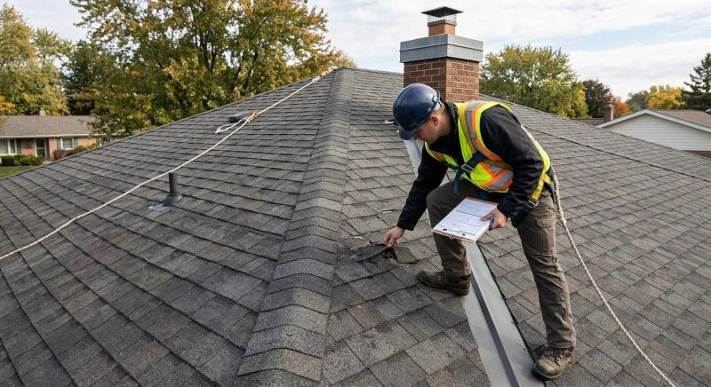 Roof Damage Inspection in Rome, OH