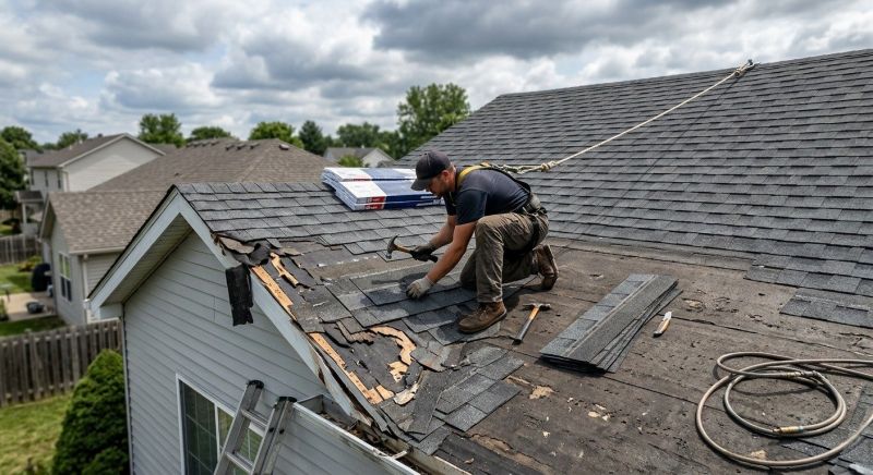 Roof Damage Restoration in Montville, OH