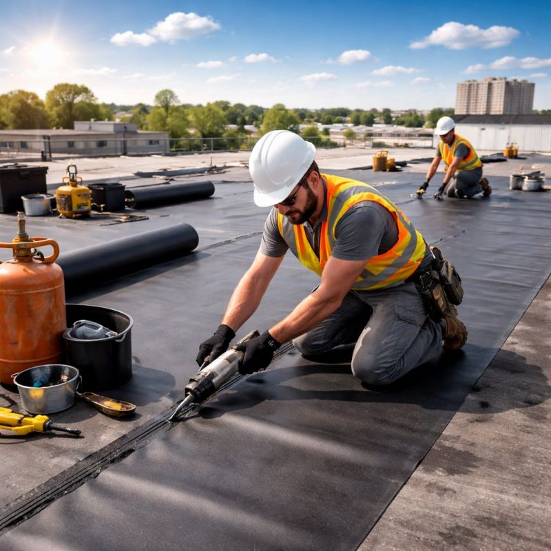 Rubber Roof Installation in Ashtabula County, OH