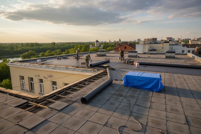 Single Ply Roof Replacement in Andover, OH