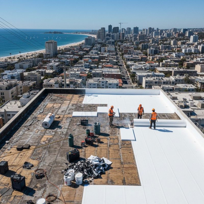 Single Ply Roof Replacement in Rome, OH