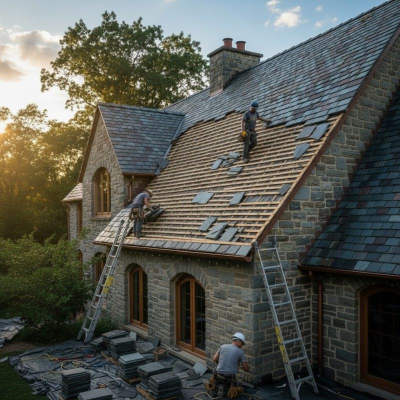 Slate Roof Replacement in Geneva, OH