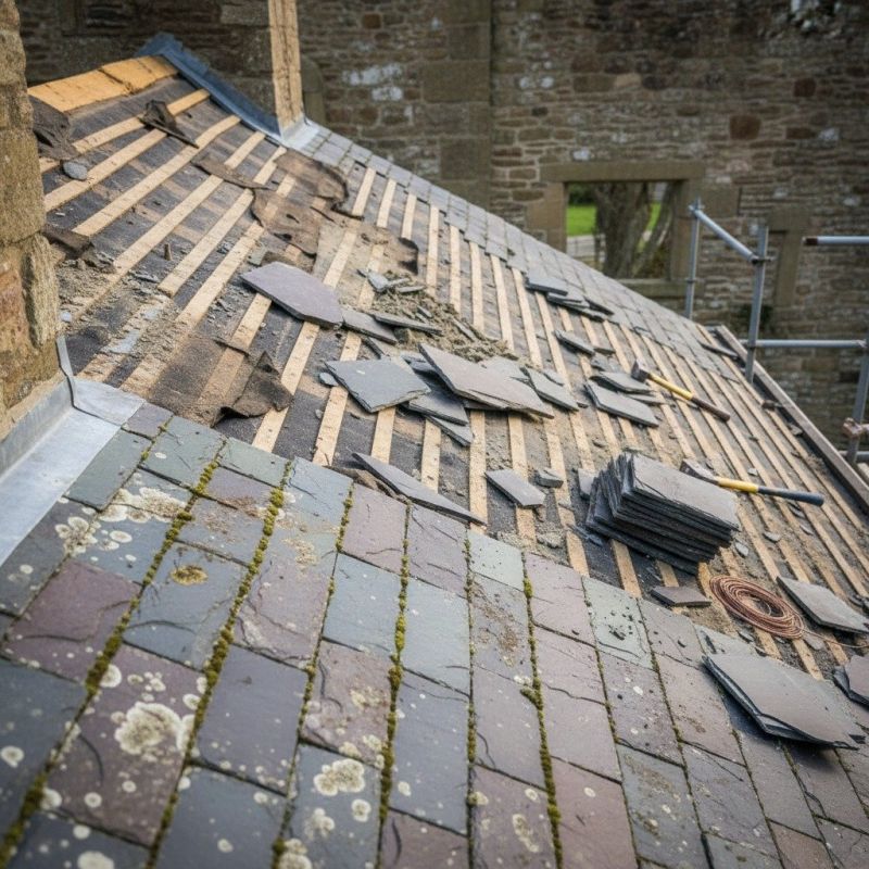 Slate Roof Replacement in Montville, OH