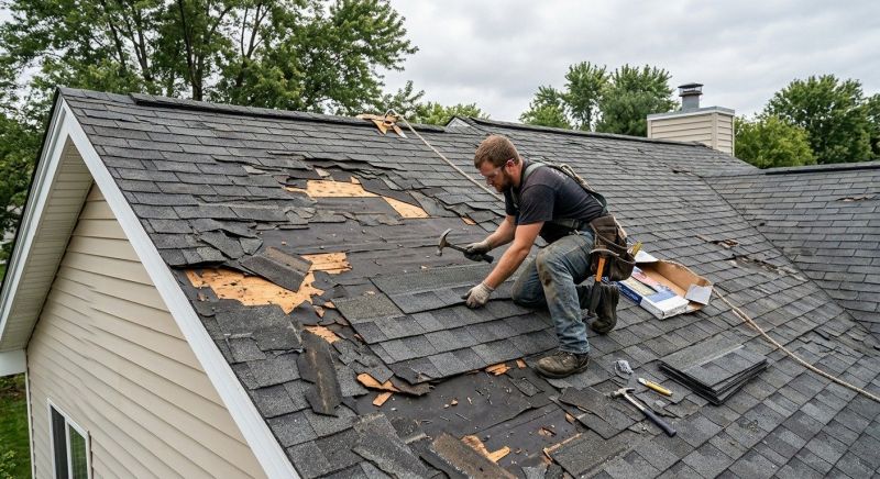 Storm Damage Roof Repair in Andover, OH