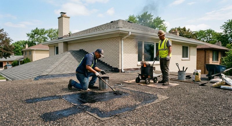 Tar And Gravel Roof Repair in Geneva, OH