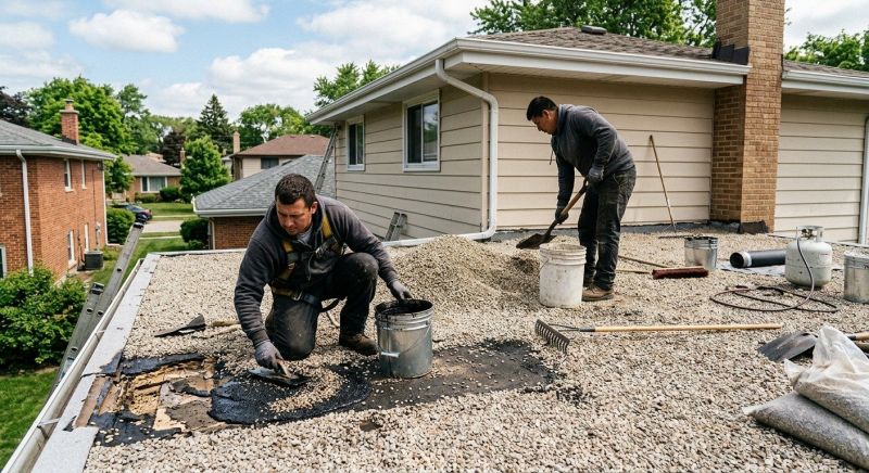 Tar And Gravel Roof Repair in Jefferson, OH