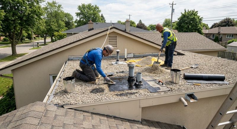 Tar And Gravel Roof Repair in Perry, OH
