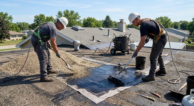 Tar And Gravel Roof Repair in Rome, OH
