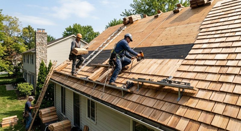 Wood Roofing Installation in Andover, OH