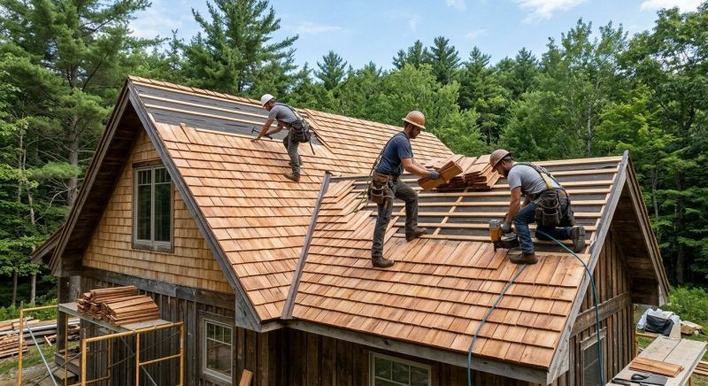 Wood Roofing Installation in Montville, OH