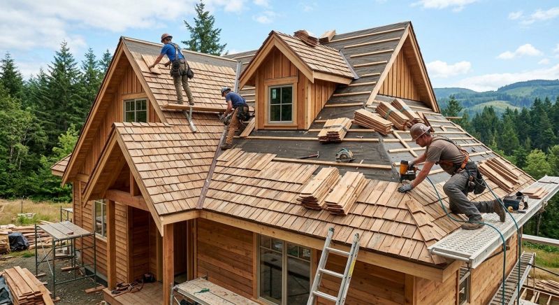 Wood Roofing Installation in Montville, OH